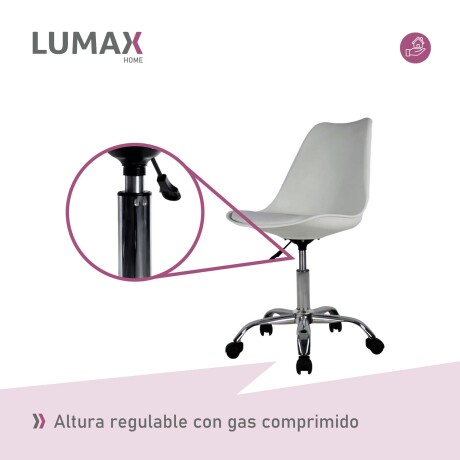 Silla Eames para oficina con rueditas y altura ajustable Gris claro