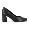 Comfortflex Zapato Taco Alto Cuadrado Con Texturta Negro