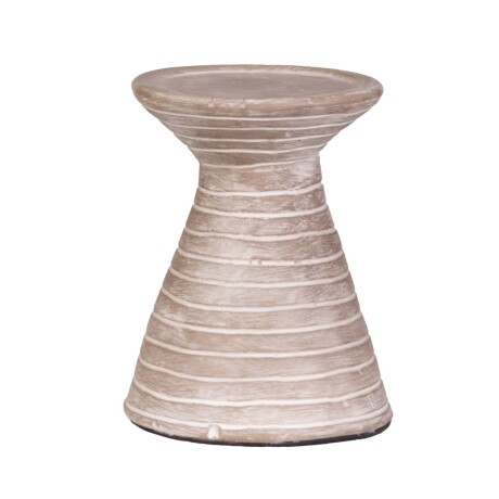 CANDELABRO CERAMICA NATURAL-BEIGE CREMA