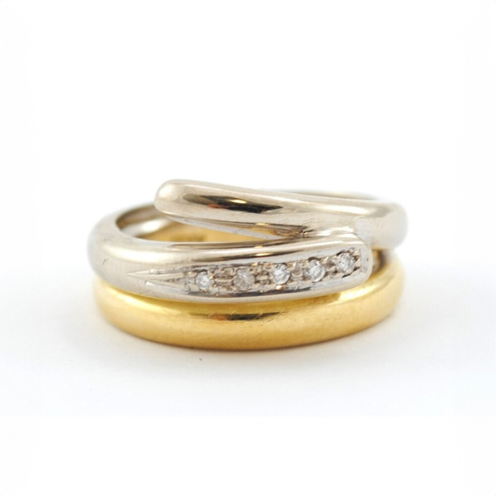Anillo Oro 18K Y Brillantes Anillo Oro 18K Y Brillantes