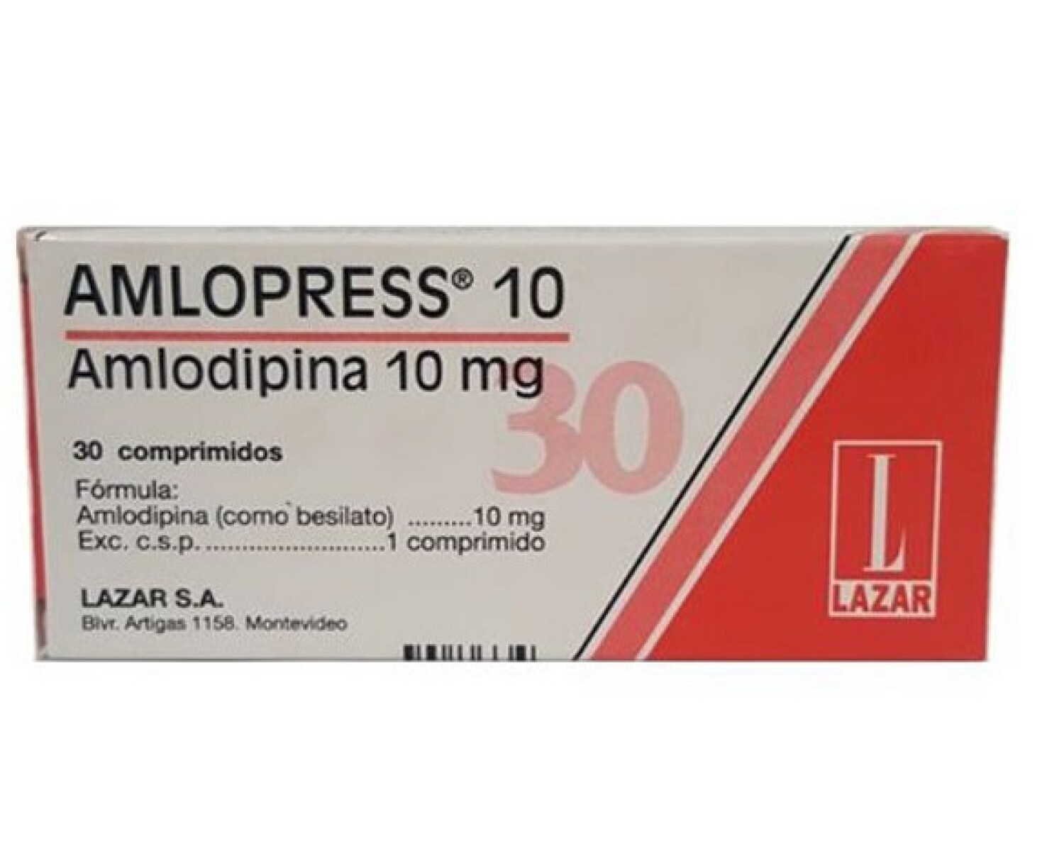 Amlopress 10mg 30 Comprimidos 