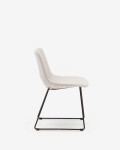 Silla Zahara beige y patas de acero con acabado negro Silla Zahara beige y patas de acero con acabado negro
