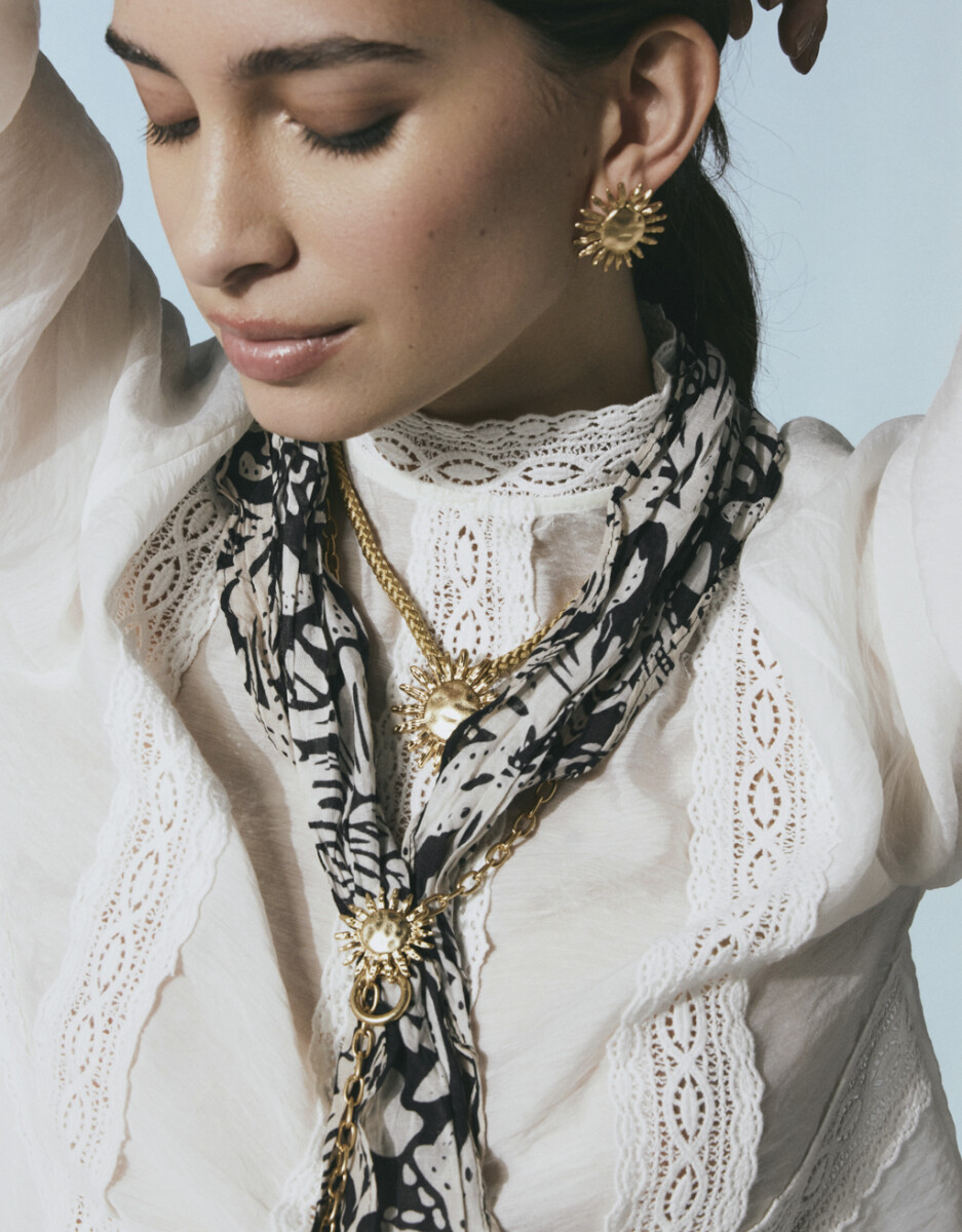 Collar Largo Sol Metal 