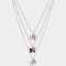 Collares para compartir Con Mariposas Set De Collares Para Compartir Bff - Plateado