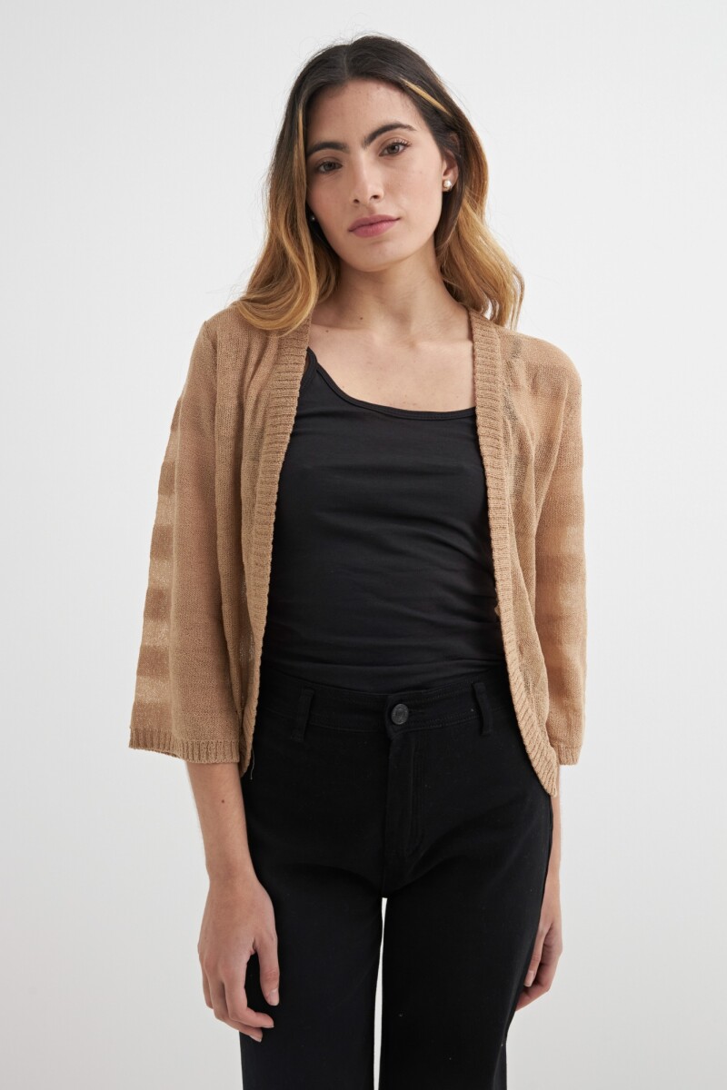 Cardigan rayado KHAKI