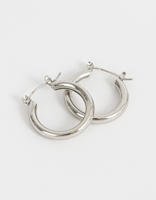 Aros Argollas Metal Argollas De Metal - Plateado