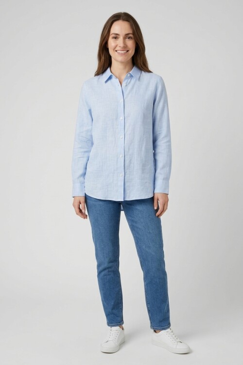 Camisa m/l liviana CELESTE