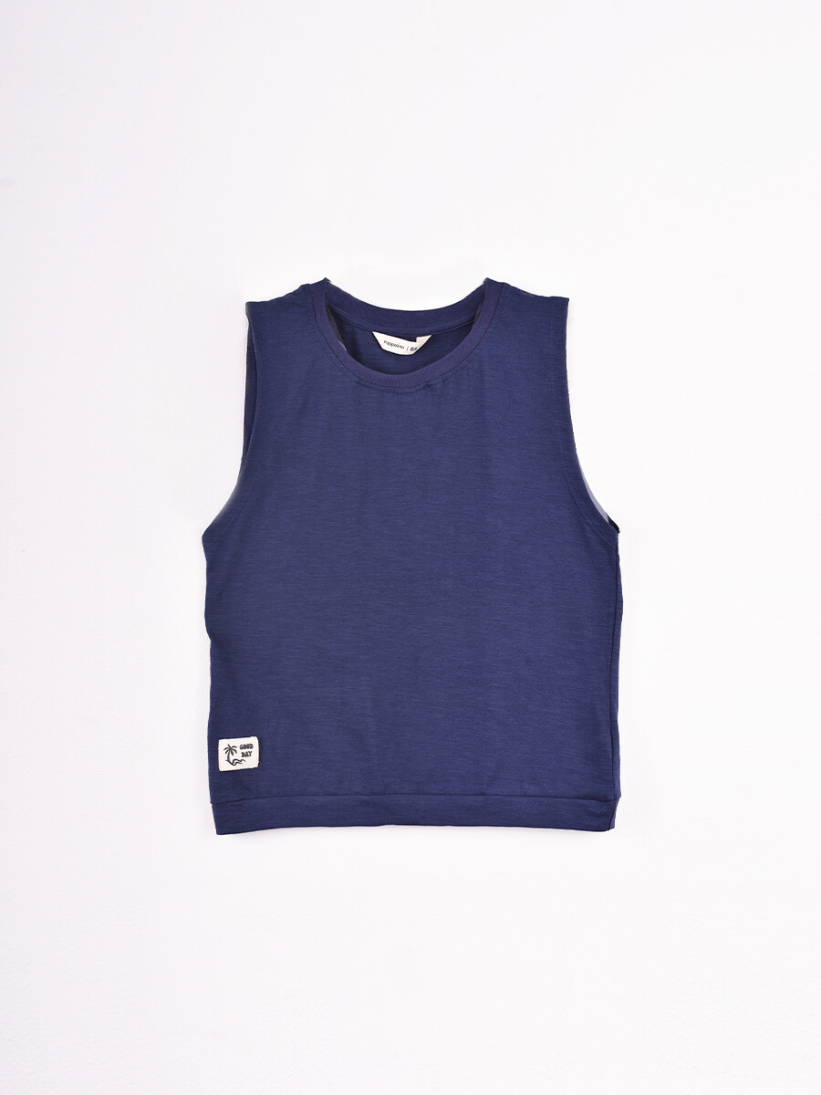 MUSCULOSA ITEMS - AZUL OSCURO 