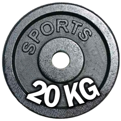 Disco Hierro 20Kg Expert Compacto Pesa P/ Barras y mancuernas Fit014003-20k