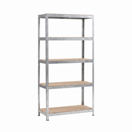 Estanteria Metalica con Estantes en MDF Estantería Metálica Con Estantes en MDF 180x90x40 cm Gris