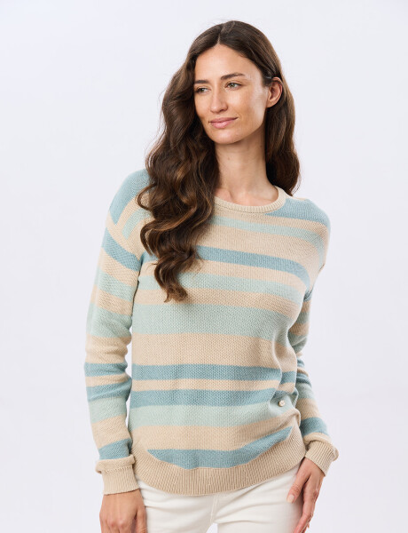 BUZO RAYADO TEJIDO Beige