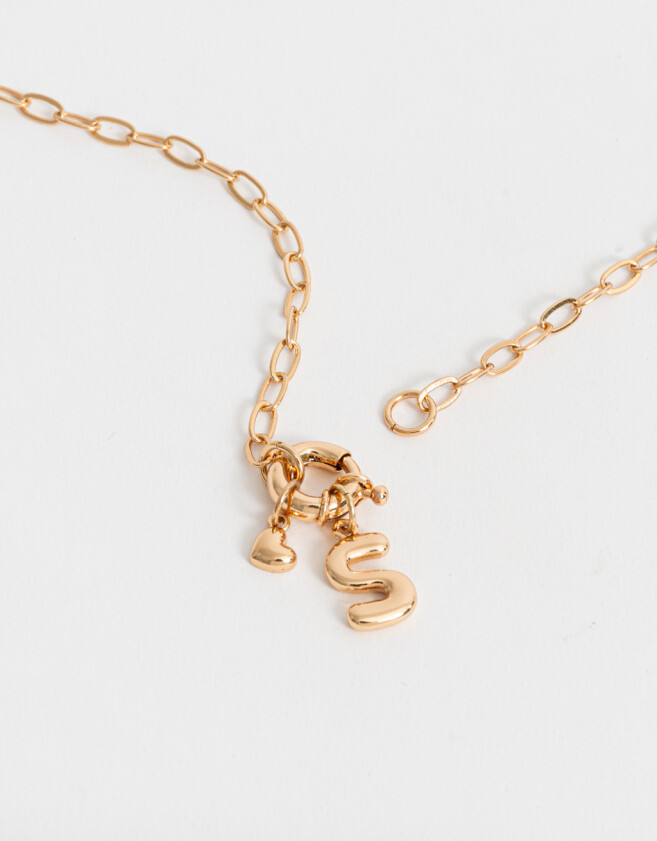 Collares Cortos De inicial Collar Corto De Inicial "s" - Dorado