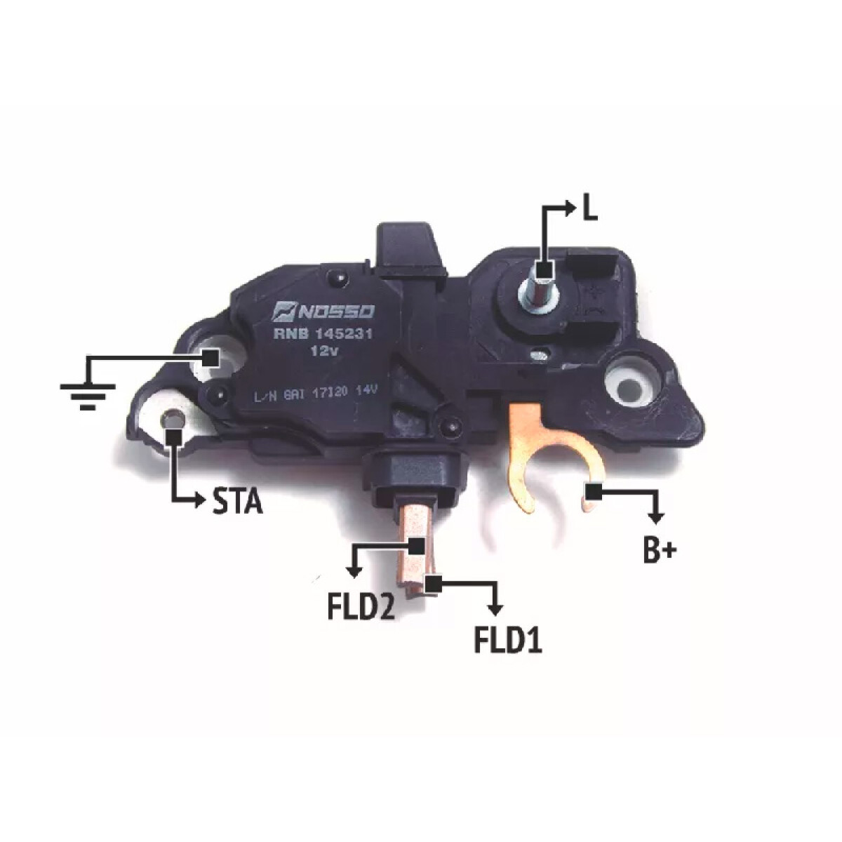 REGULADOR VOLTAJE FIAT REGULADOR PALIO BOSCH =IB.231 =IK.5201-5220 NOSSO 