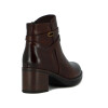 Darkness Bota De Dama Caña Baja Taco Cuadrado Dos Tiras - Marron Os Marron Oscuro