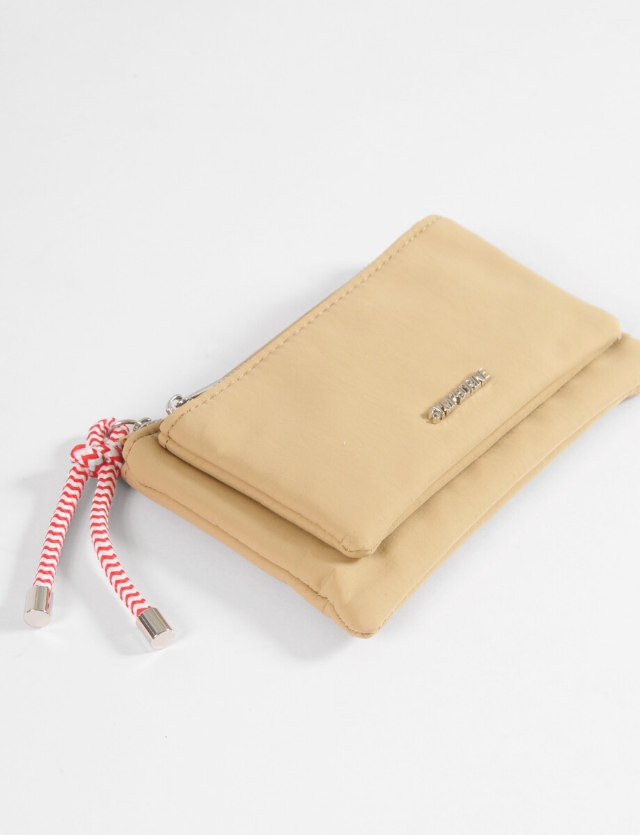 Monedero de tela - beige 
