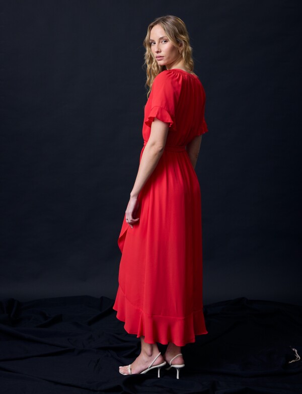 Vestido Maxi Cruzado ROJO
