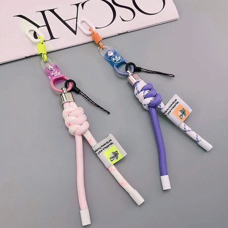 Llavero con cordones de colores Azul