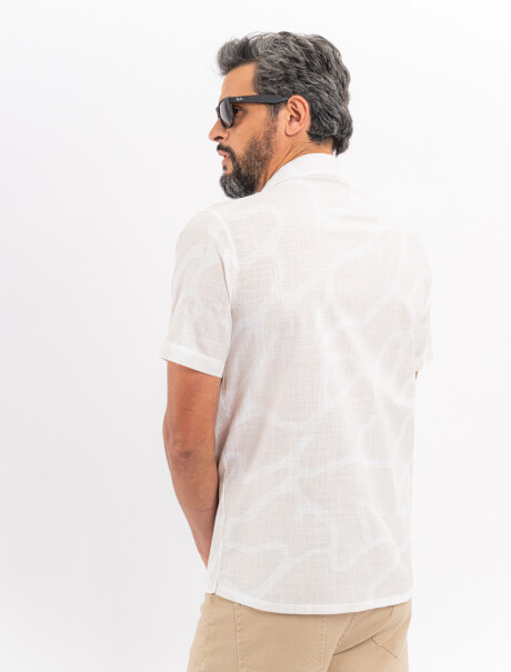Camisa m/c rustica beige