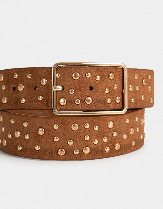 Cinturones y Fajas Cinturón Con Tachas - Marron Camel