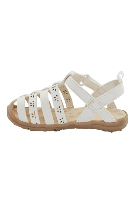 Sandalias caladas, blancas Sin color
