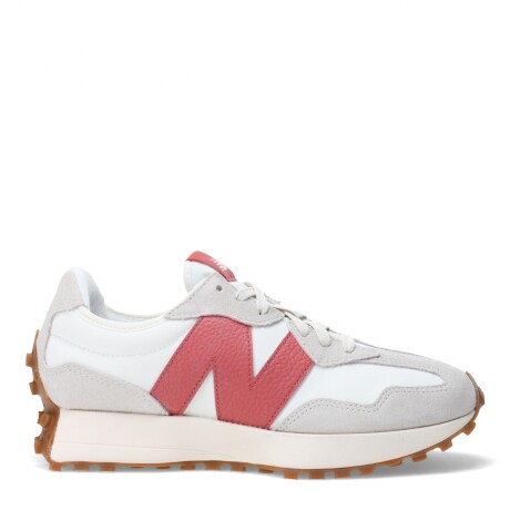 Championes Unisex New Balance 327 Blanco - Gris - Rojo