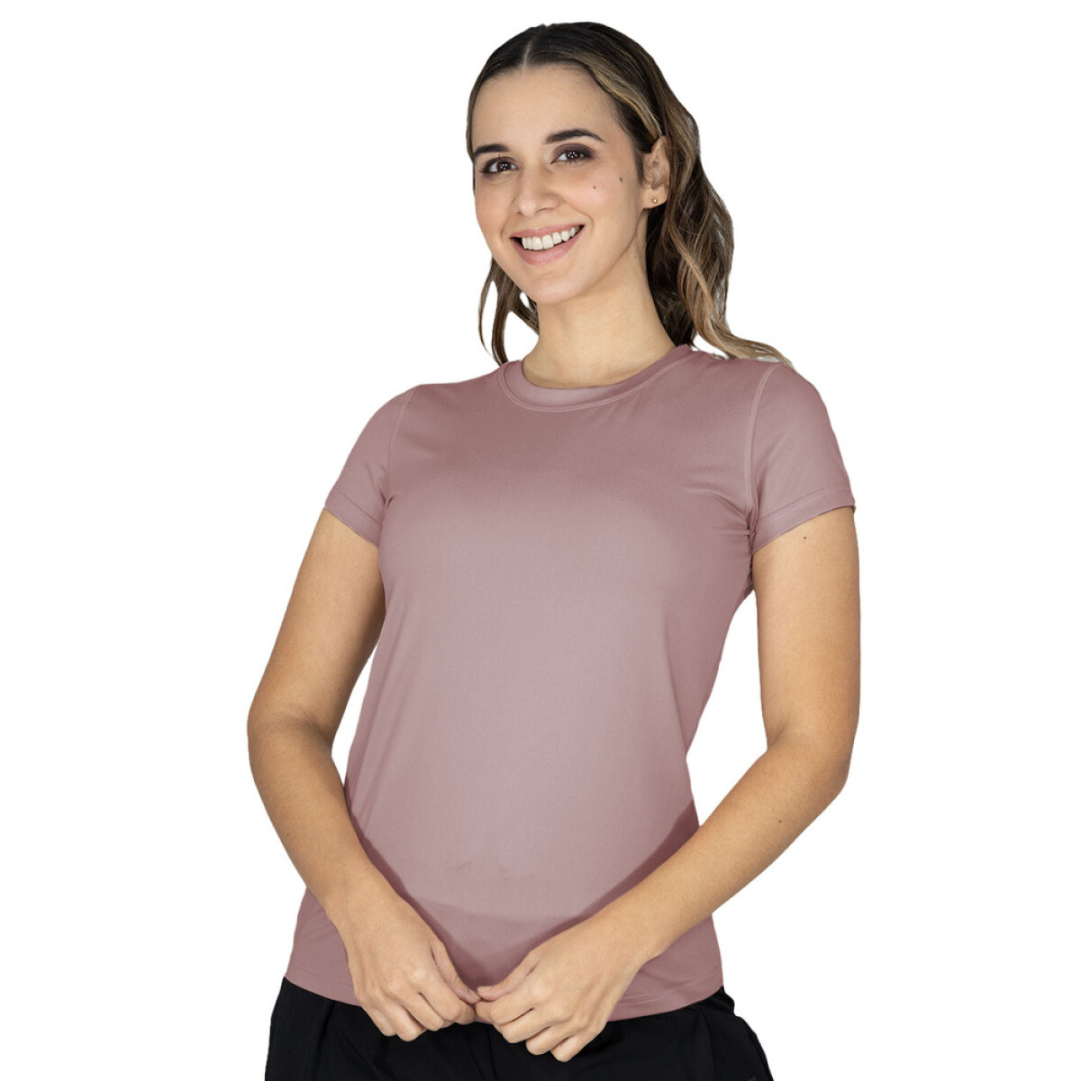 TSHIRT FEM POLY/SPX EVERLAST E-DAY PK W6 - ROSA/GRAFITO 