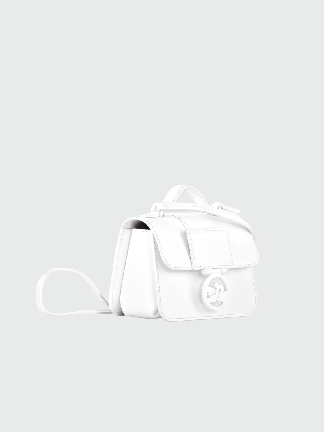 Longchamp -Cartera pequeña de cuero, Box-trot Negro con Logo