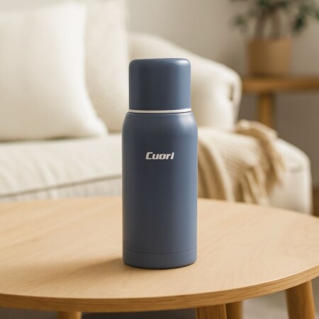 TERMO BOTTI AZUL CON TAPA CUORI AZUL