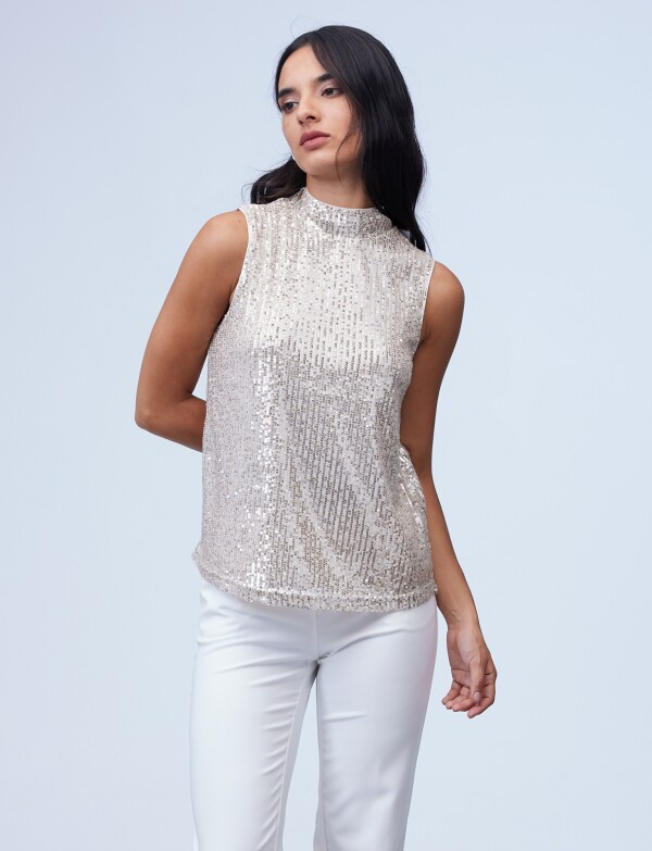 Blusa Lentejuelas BEIGE
