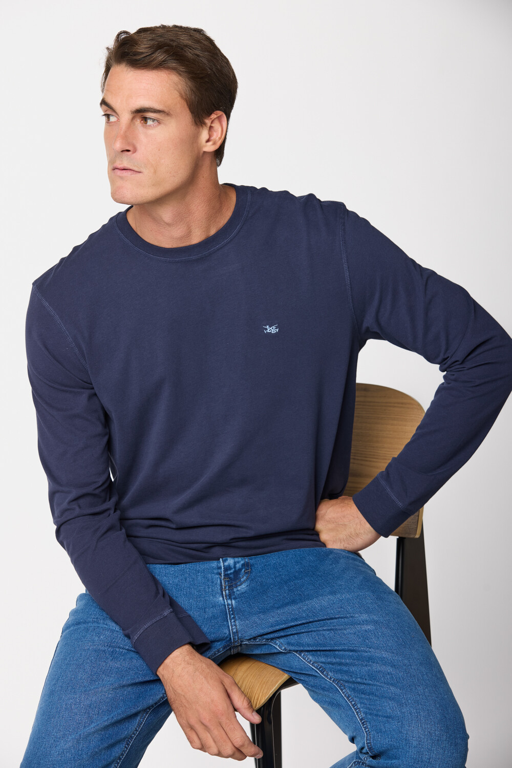 REMERA LISA DE ALGODÓN Azul