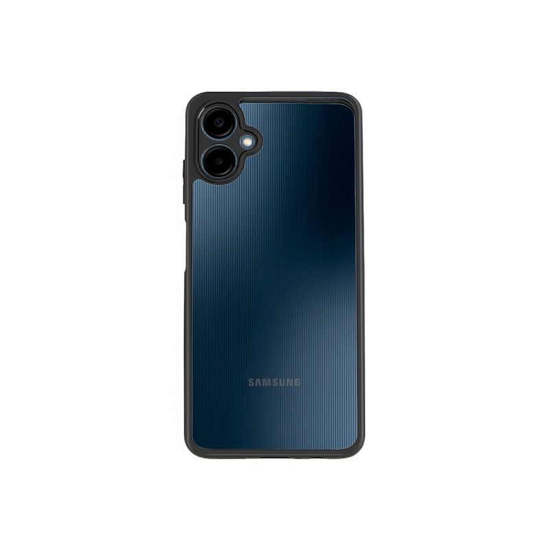 Protector para Samsung Galaxy A06 transparente bordes negro Protector Para Samsung Galaxy A06 Transparente Bordes Negro