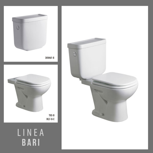 Juego Loza Ferrum Bari Inodoro Mochila Y Tapa BLANCO