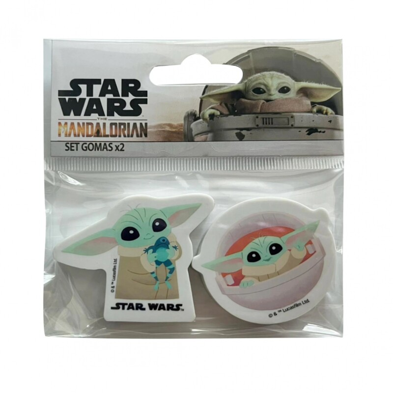 Goma de Borrar Escolar Baby Yoda x2 ESCOLAR GOMA DE BORRAR X 2 FORMA BABY YODA -