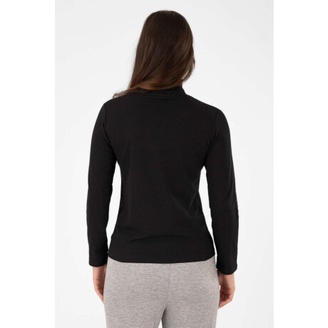 Polera algodón elastano Negro