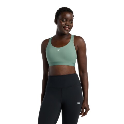 Top New Balance de Dama - NB Essential Bra - WB51035DKJ GREEN