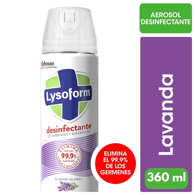 Desinfectante de Ambiente Lysoform Aerosol Lavanda 360 ML