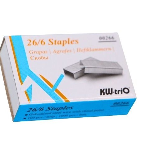 BROCHE KW-TRIO 26/6 X 1000 UNIDADES BROCHE KW-TRIO 26/6 X 1000 UNIDADES