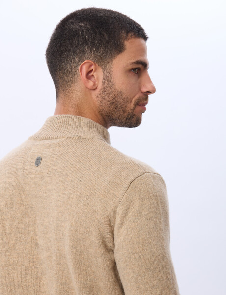 CAMPERA LANA TEJIDA Beige