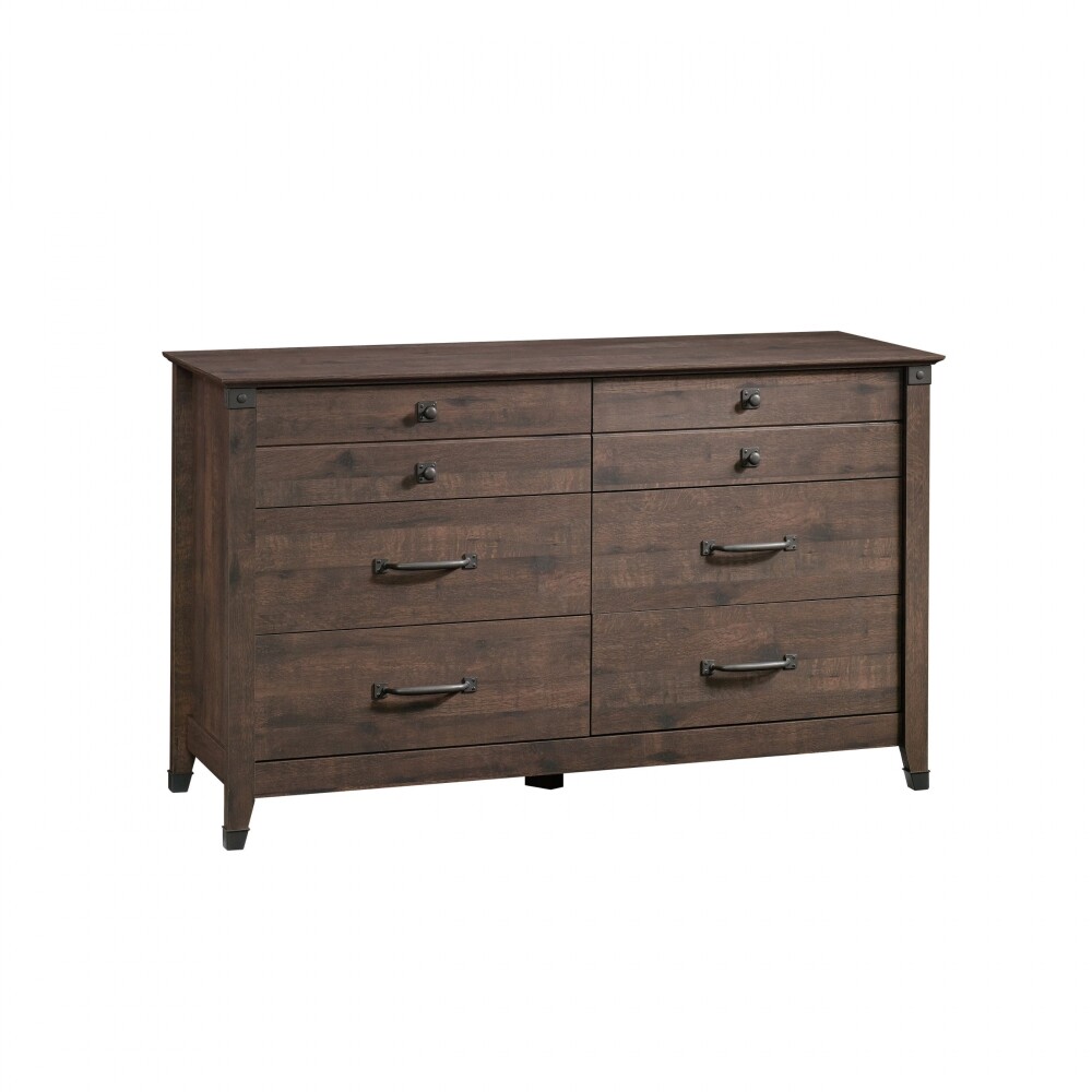 Aparador 6 cajones - Sauder - Linea Carson Forge Marron Oscuro