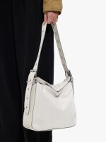 Bolso De Hombro Liso De Nylon gris