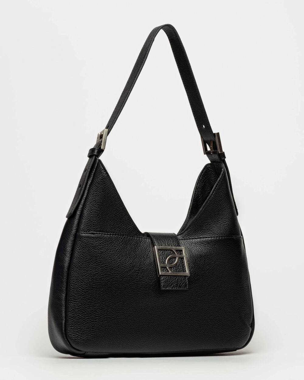 Bolso Signature en cuero graneado Negro
