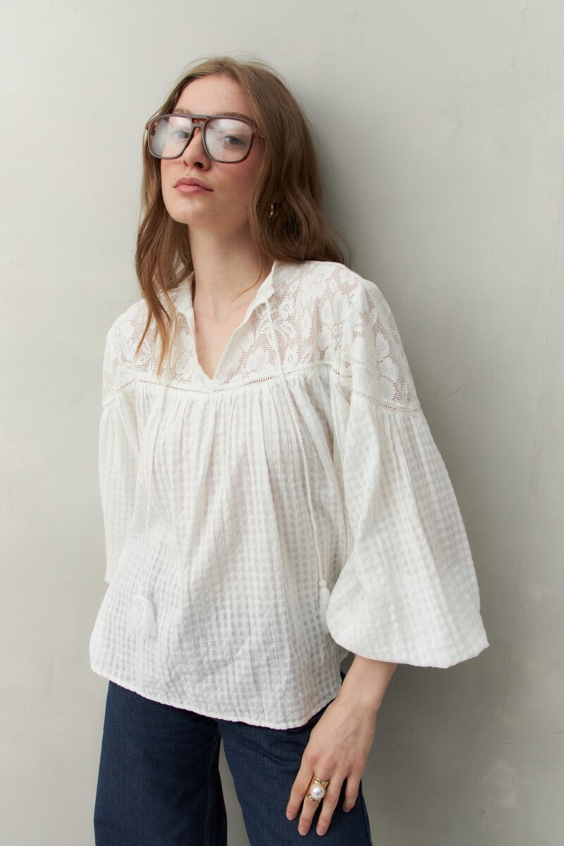 BLUSA LIBERTAD Blanco