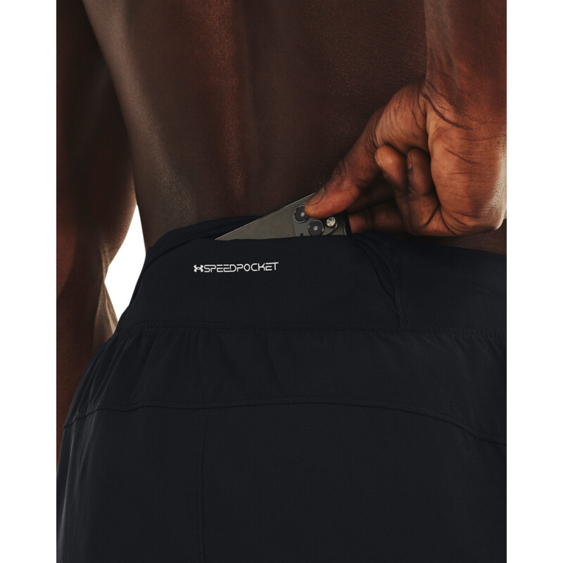 UA LAUNCH PRO 5'' SHORTS-GRY BLK-001