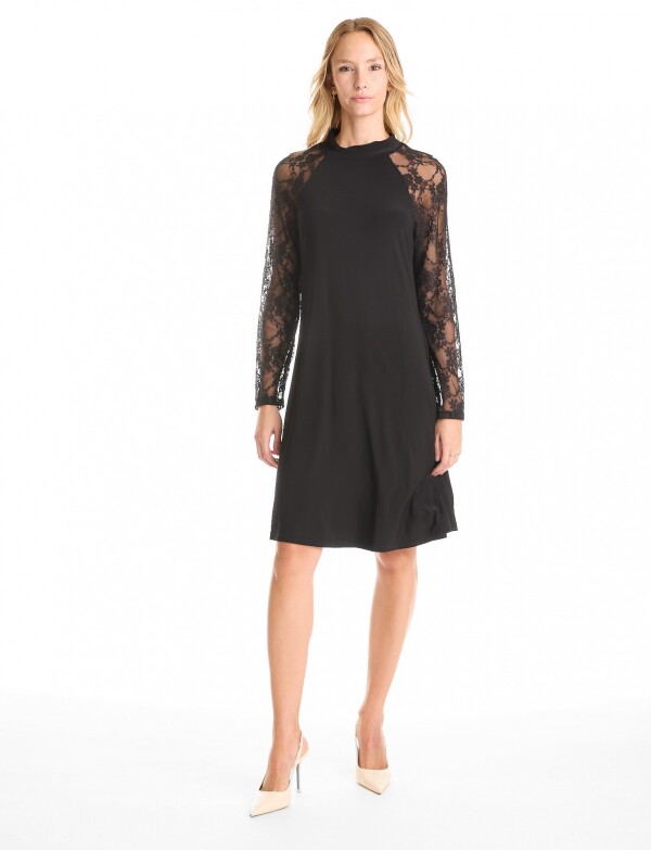 Vestido Manga Encaje NEGRO