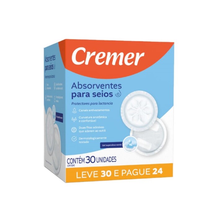 CREMER PROTECTOR MAMARIO CAJA X 30 UNID. única