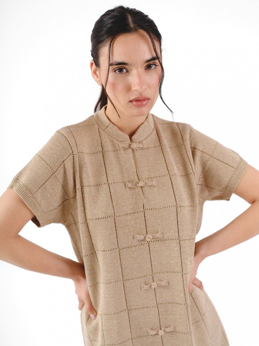 Vestido Gajo - Beige 