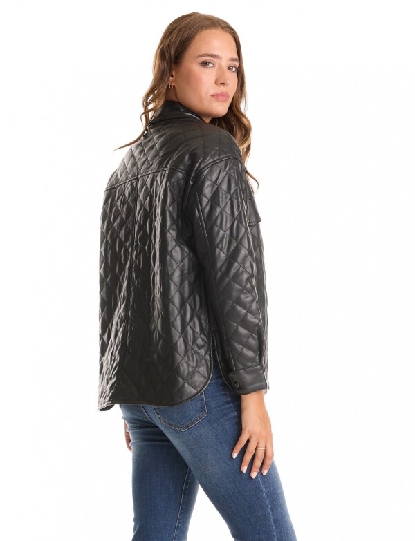 Chaqueta Eco Cuero NEGRO