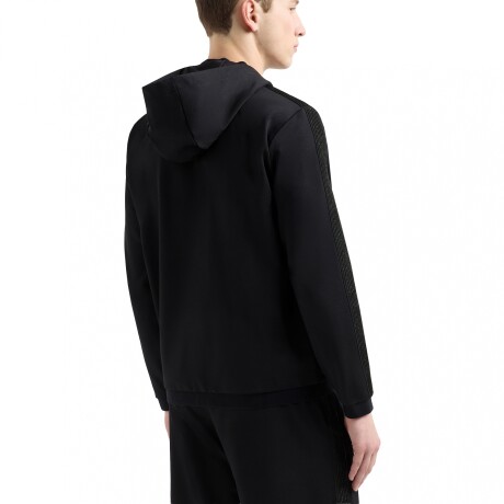GOLD LABEL STRETCH TECHNICAL HOODED - EA7 EMPORIO ARMANI Black