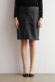 Falda eco cuero negro