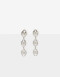 Aros Colgantes Largos Metal Aros Colgantes De Acero - Plateado